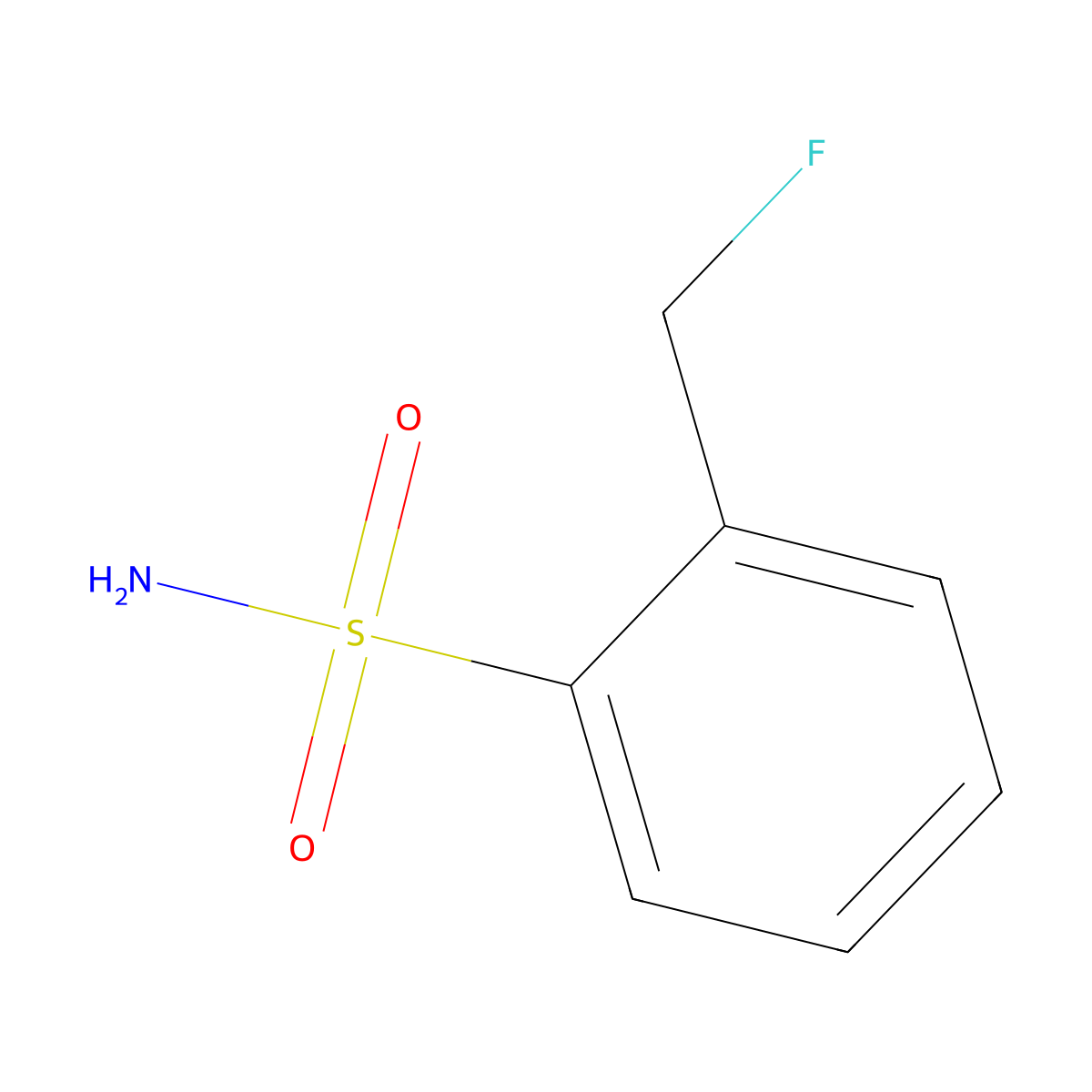 2-(Fluoromethyl)benzene-1-sulfonamide molecular structure, CAS 2580184-44-5