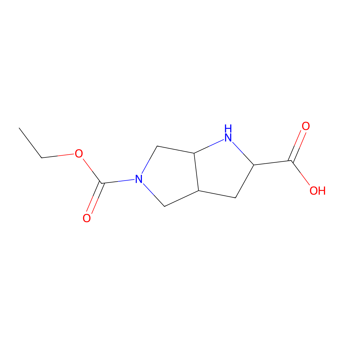 5-(Ethoxycarbonyl)-octahydropyrrolo[3,4-b]pyrrole-2-carboxylic acid molecular structure, CAS 2580184-63-8