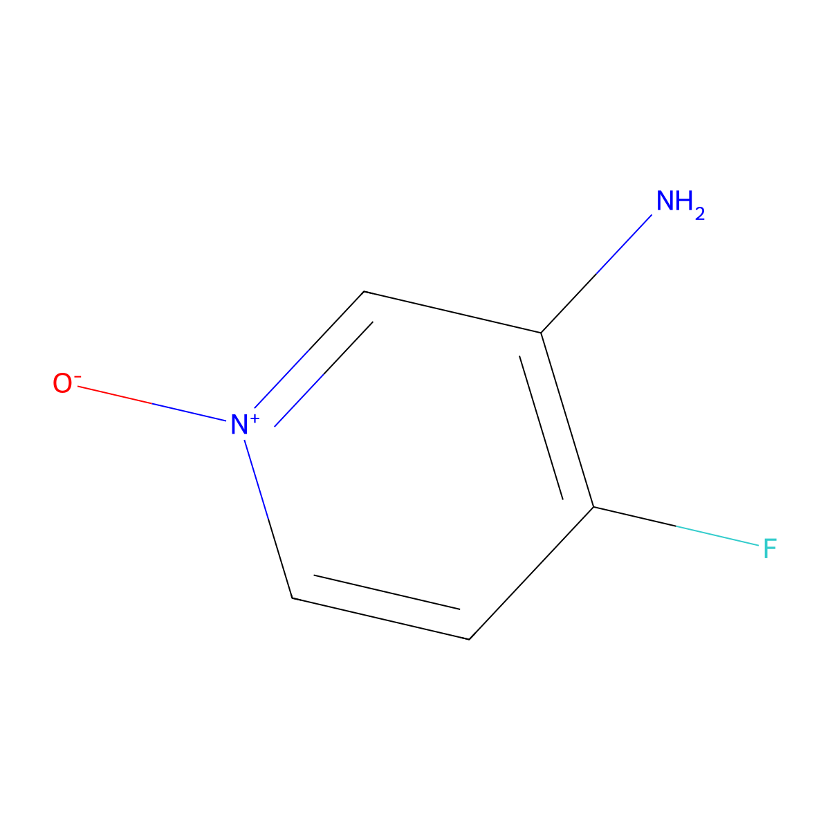 3-Amino-4-fluoropyridin-1-ium-1-olate molecular structure, CAS 2580184-65-0