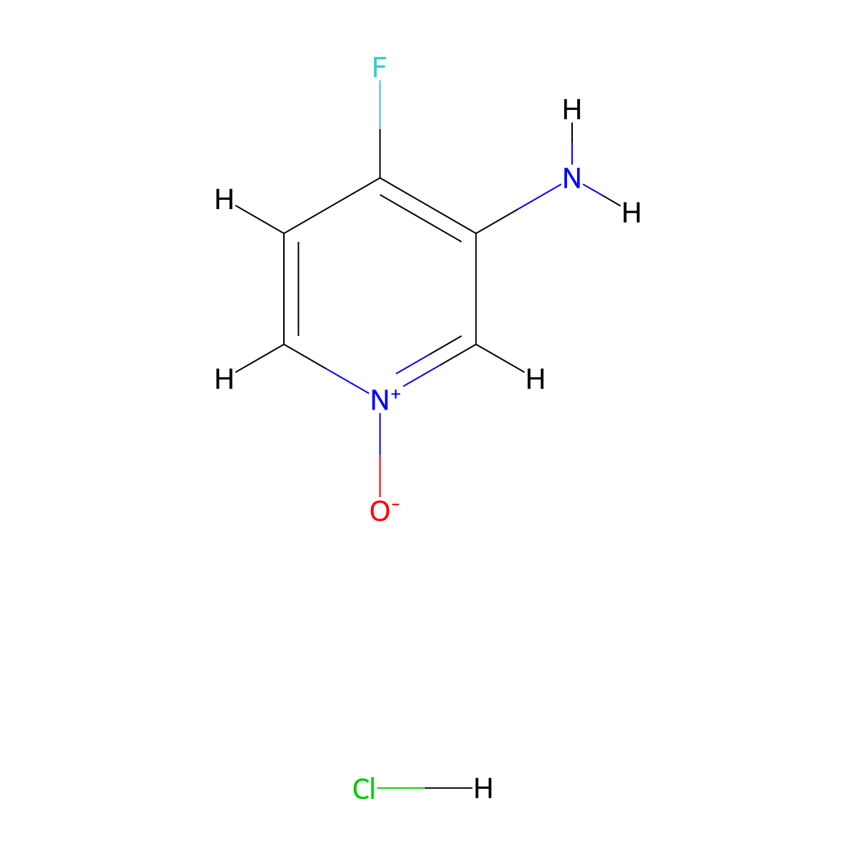 3-Amino-4-fluoropyridin-1-ium-1-olatehydrochloride molecular structure, CAS 2580184-66-1