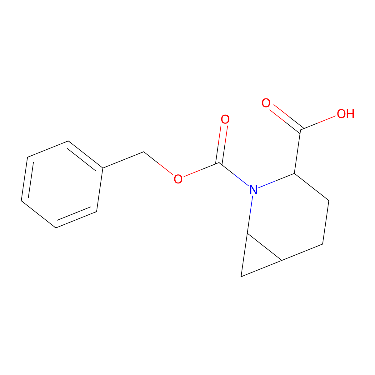 2-[(Benzyloxy)carbonyl]-2-azabicyclo[4.1.0]heptane-3-carboxylic acid molecular structure, CAS 2580184-77-4