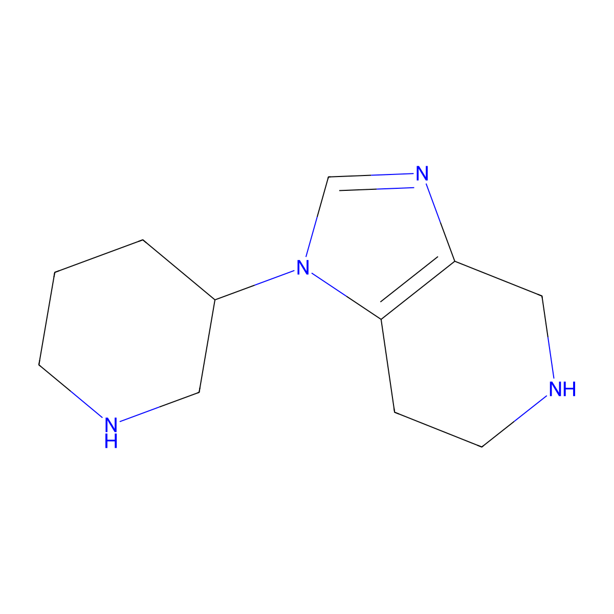 3-{1H,4H,5H,6H,7H-imidazo[4,5-c]pyridin-1-yl}piperidine molecular structure, CAS 2580184-96-7