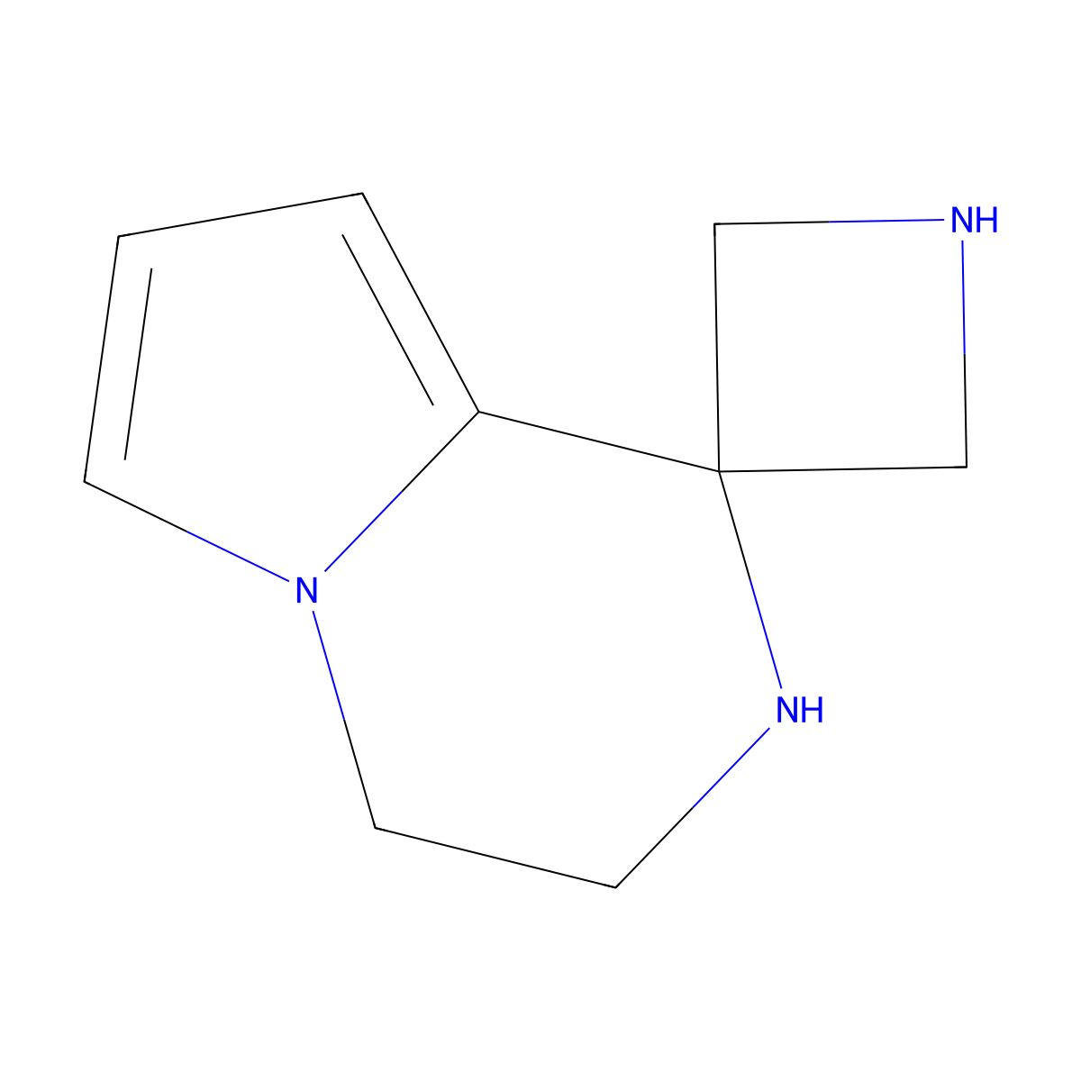 3',4'-dihydro-2'H-spiro[azetidine-3,1'-pyrrolo[1,2-a]pyrazine] molecular structure, CAS 2580184-98-9