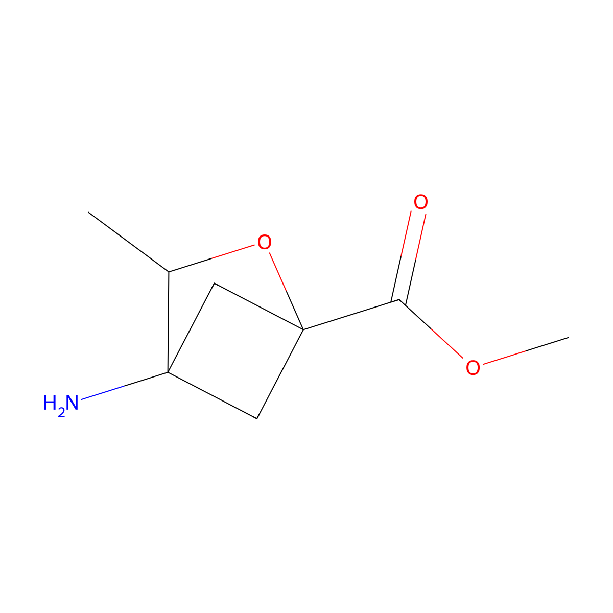 Methyl 4-amino-3-methyl-2-oxabicyclo[2.1.1]hexane-1-carboxylate molecular structure, CAS 2580185-00-6