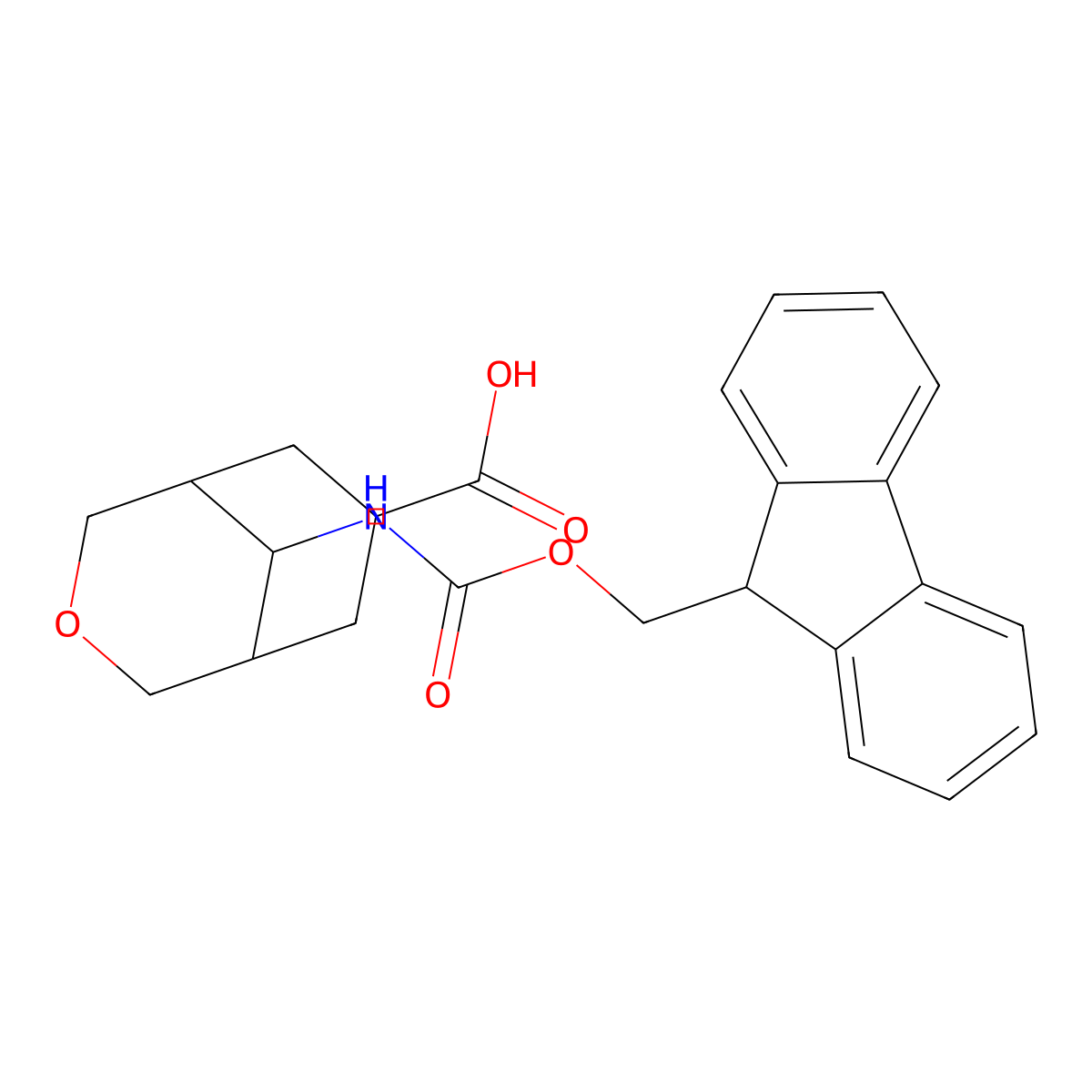 9-({[(9H-fluoren-9-yl)methoxy]carbonyl}amino)-3-oxabicyclo[3.3.1]nonane-7-carboxylic acid molecular structure, CAS 2580185-09-5