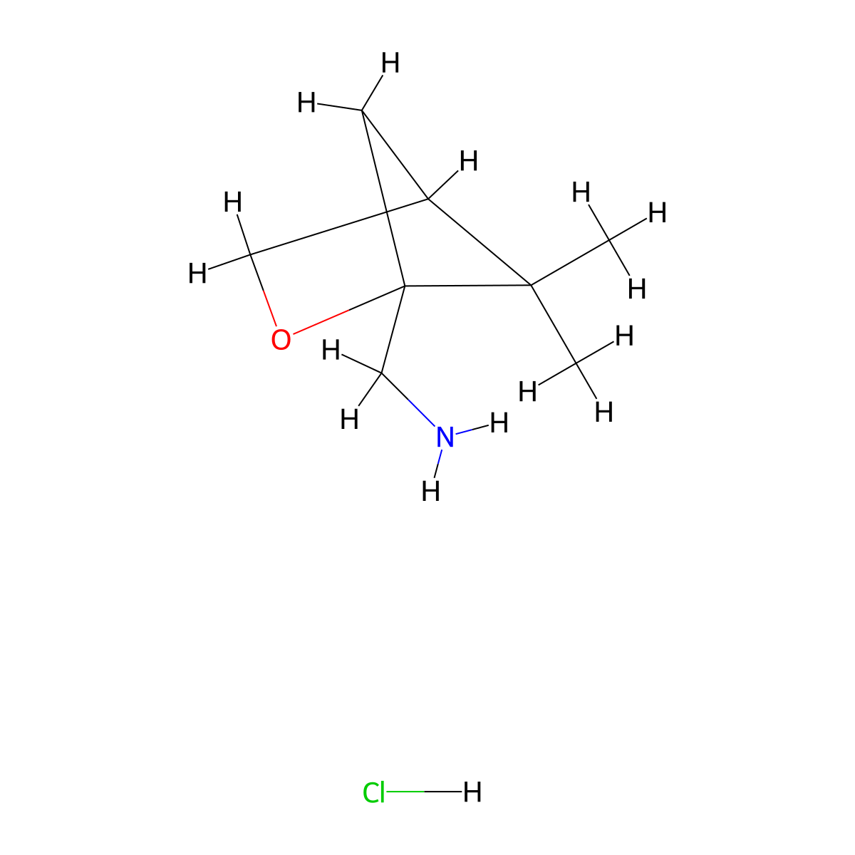 (5,5-Dimethyl-2-oxabicyclo[2.1.1]hexan-1-yl)methanamine;hydrochloride molecular structure, CAS 2580185-12-0