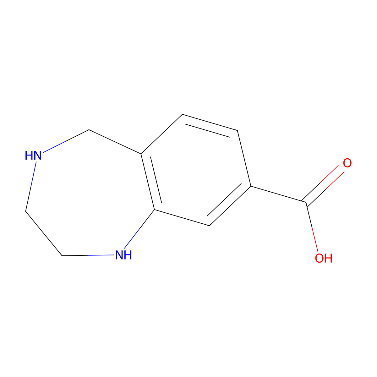 2,3,4,5-tetrahydro-1H-1,4-benzodiazepine-8-carboxylic acid molecular structure, CAS 2580185-49-3