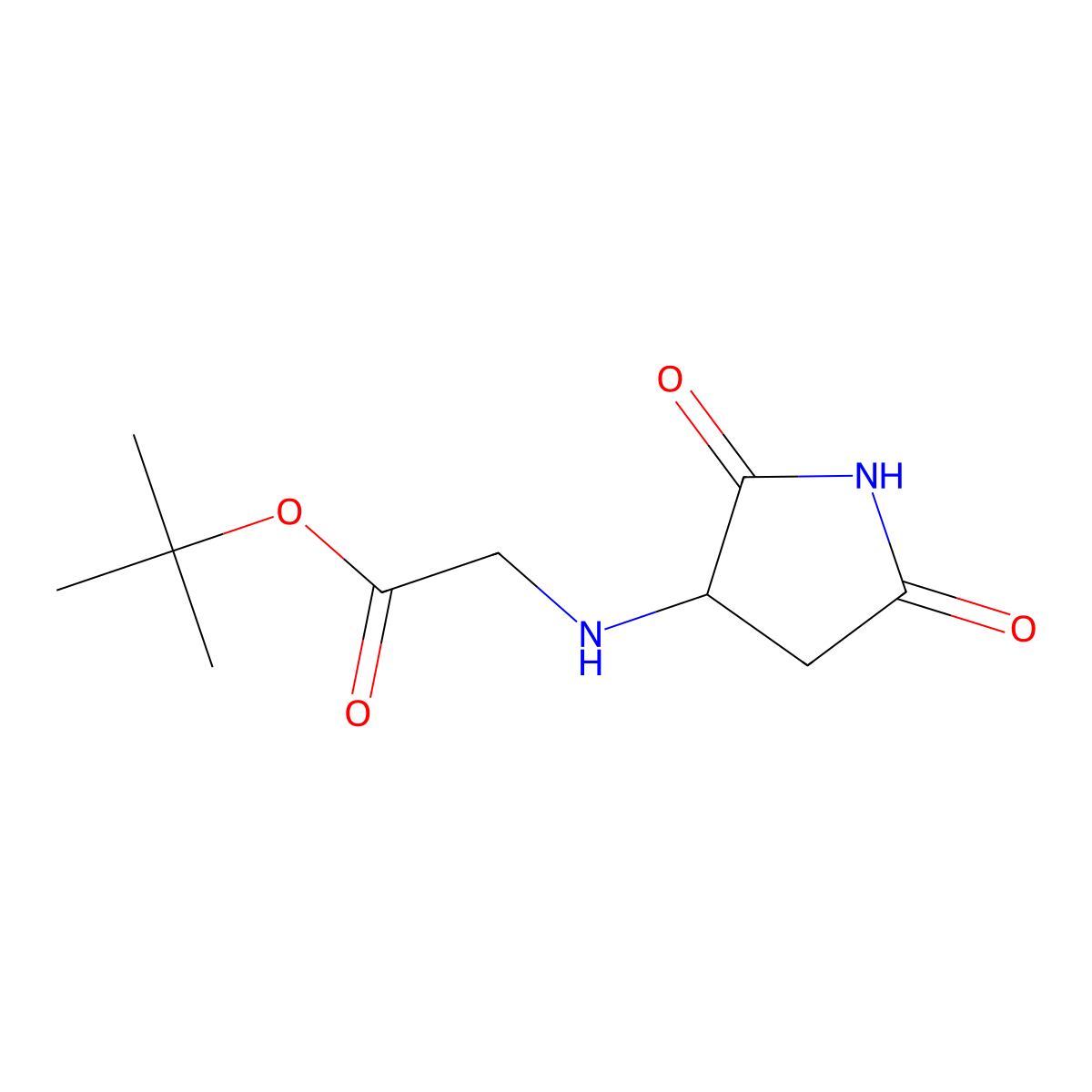 Tert-butyl 2-[(2,5-dioxopyrrolidin-3-yl)amino]acetate molecular structure, CAS 2580185-68-6