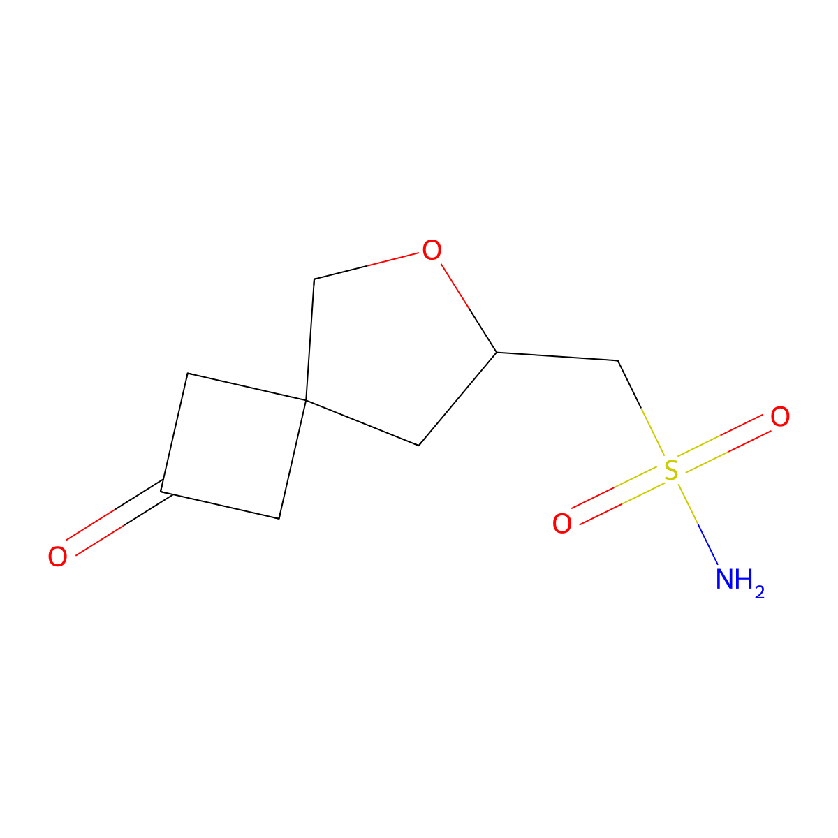 {2-Oxo-6-oxaspiro[3.4]octan-7-yl}methanesulfonamide molecular structure, CAS 2580185-84-6