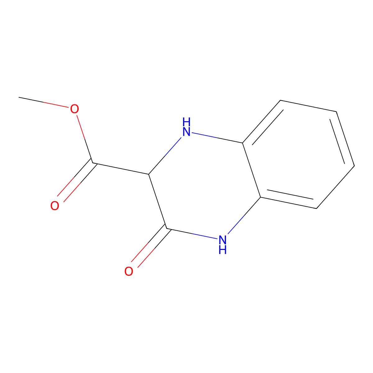 Methyl 3-oxo-1,2,3,4-tetrahydroquinoxaline-2-carboxylate molecular structure, CAS 2580185-85-7