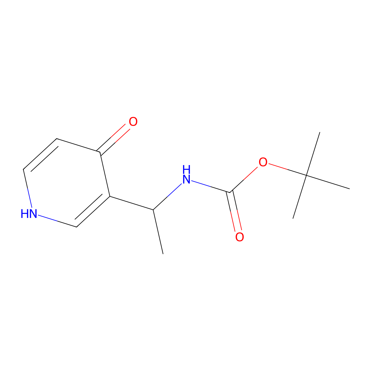 tert-butyl N-[1-(4-hydroxypyridin-3-yl)ethyl]carbamate molecular structure, CAS 2580185-89-1