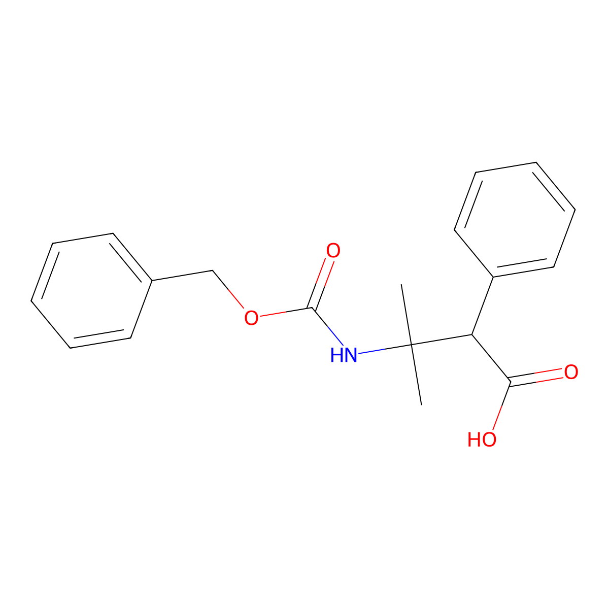 3-{[(Benzyloxy)carbonyl]amino}-3-methyl-2-phenylbutanoic acid molecular structure, CAS 2580185-96-0