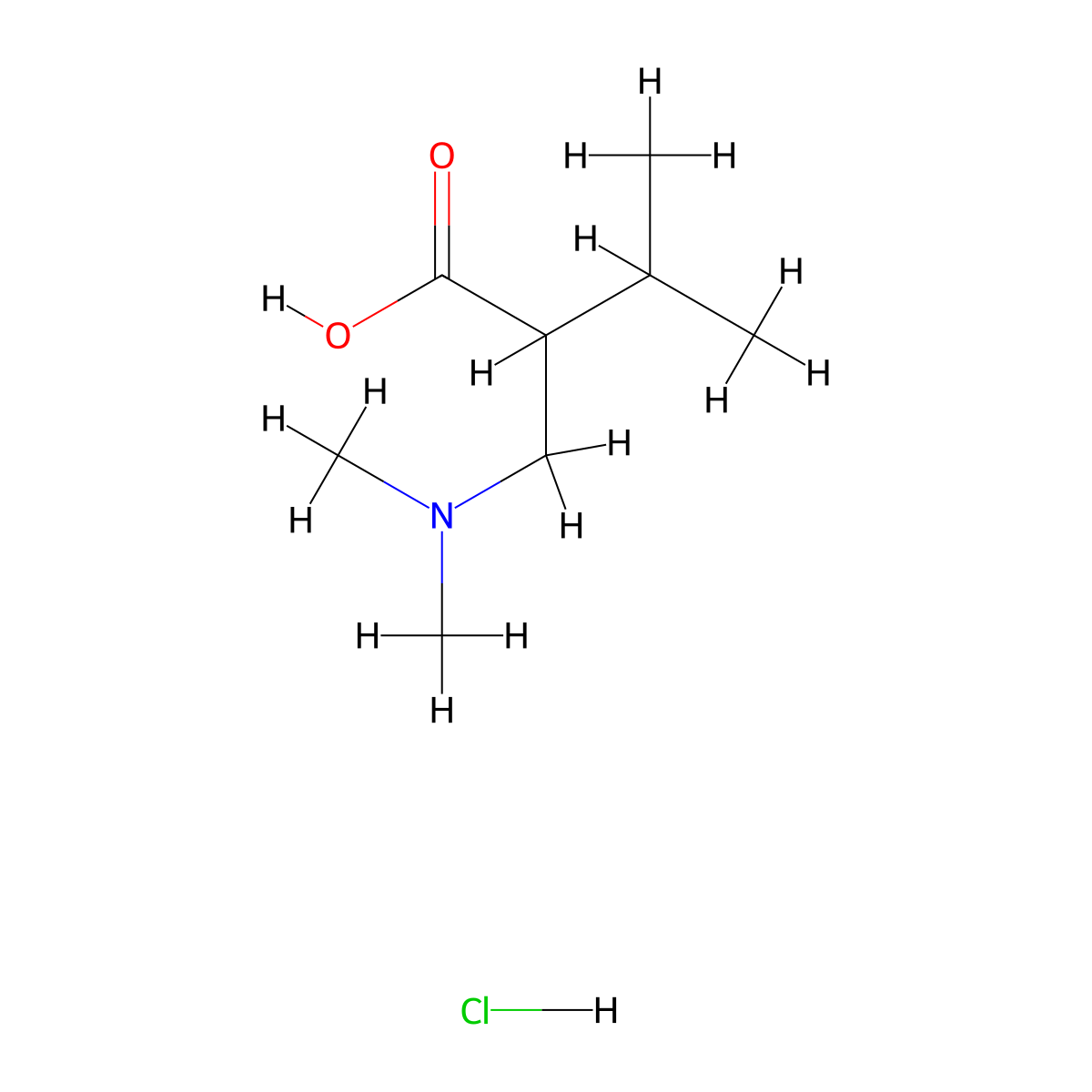2-[(Dimethylamino)methyl]-3-methylbutanoicacidhydrochloride molecular structure, CAS 2580186-05-4