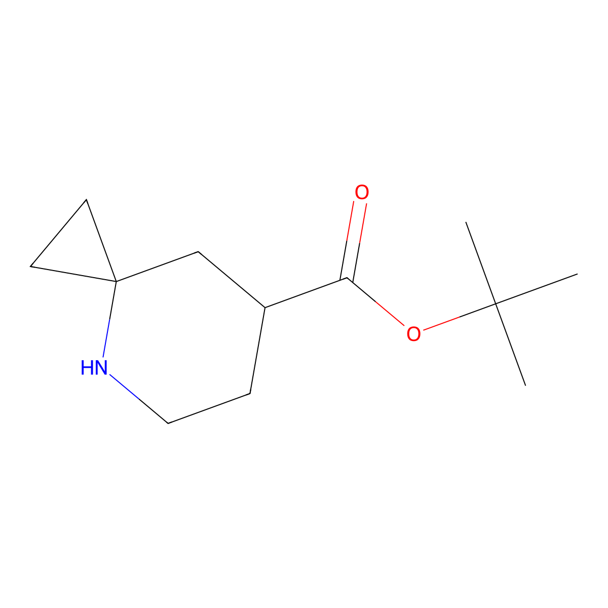 Tert-butyl 4-azaspiro[2.5]octane-7-carboxylate molecular structure, CAS 2580186-20-3