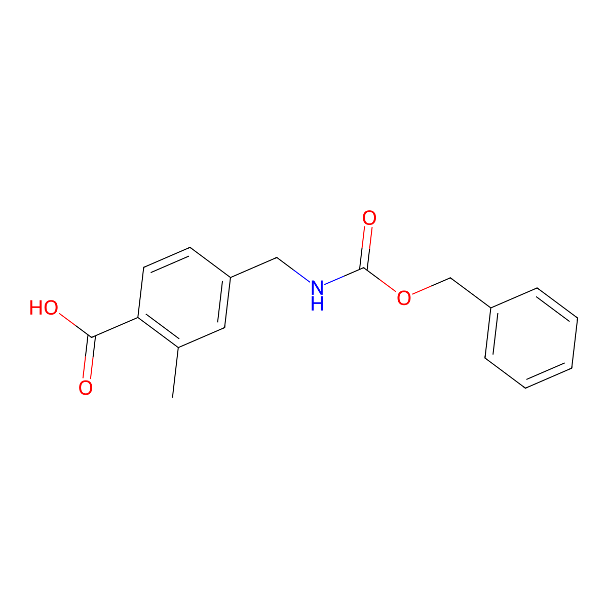 4-({[(Benzyloxy)carbonyl]amino}methyl)-2-methylbenzoic acid molecular structure, CAS 2580186-47-4