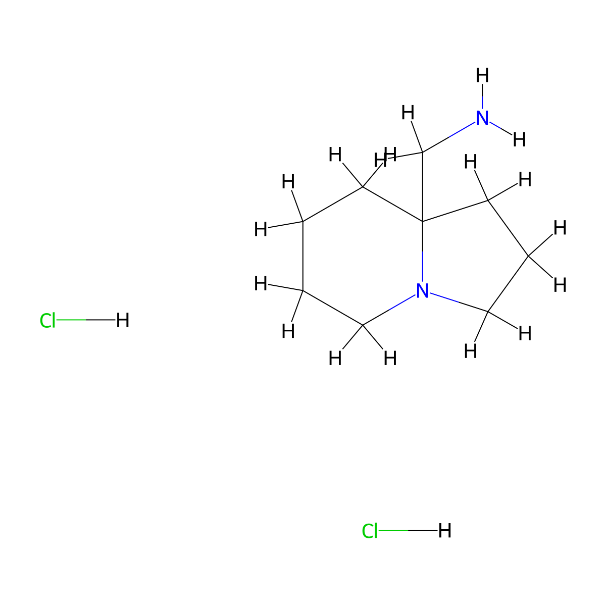 1-(Octahydroindolizin-8a-yl)methanaminedihydrochloride molecular structure, CAS 2580186-67-8