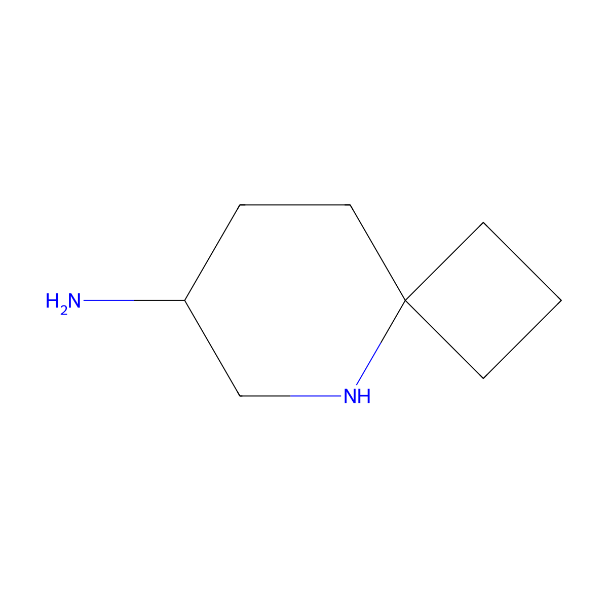 5-Azaspiro[3.5]nonan-7-amine molecular structure, CAS 2580187-00-2