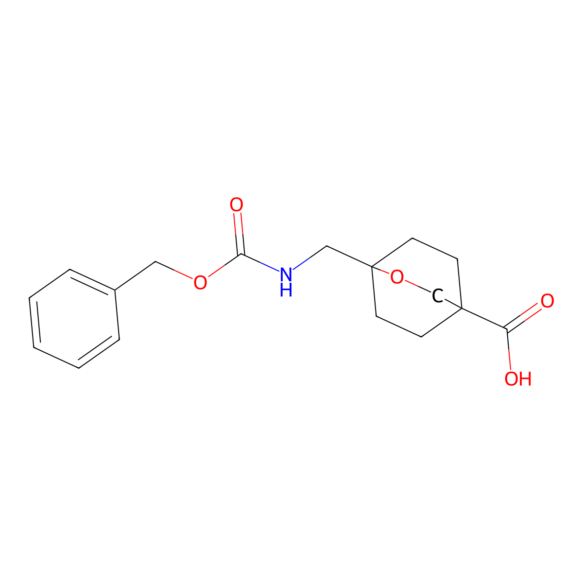 1-(Benzyloxycarbonylaminomethyl)-2-oxabicyclo[2.2.2]octane-4-carboxylic acid molecular structure, CAS 2580187-22-8