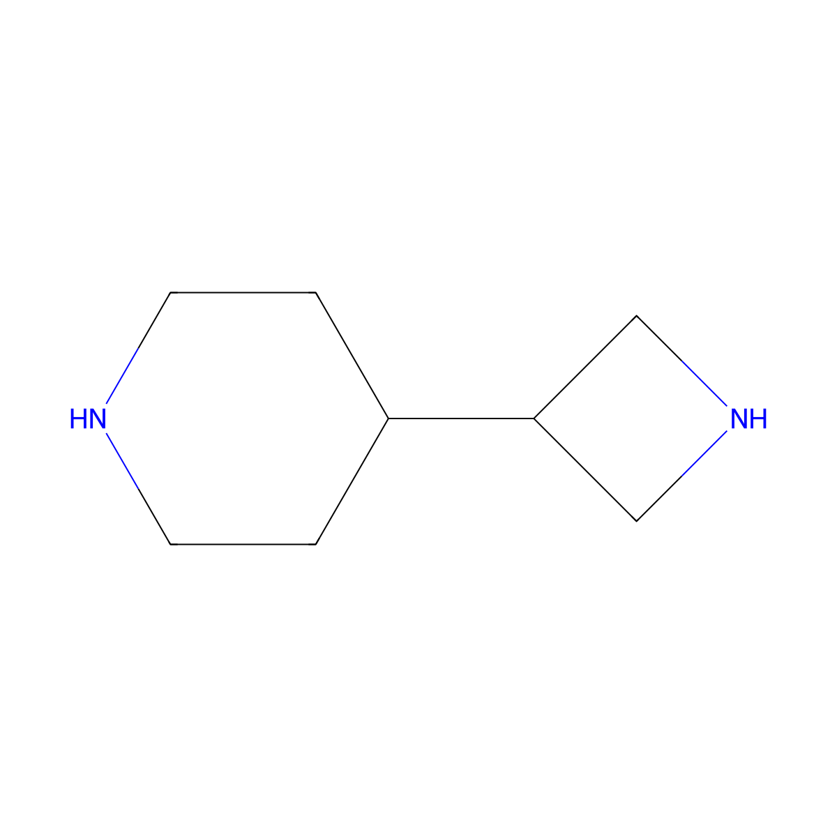 4-(Azetidin-3-yl)piperidine molecular structure, CAS 2580187-56-8