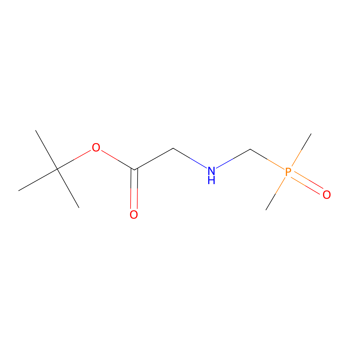 Tert-butyl 2-{[(dimethylphosphoryl)methyl]amino}acetate molecular structure, CAS 2580187-58-0