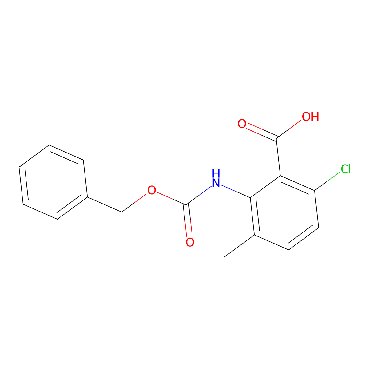 2-{[(Benzyloxy)carbonyl]amino}-6-chloro-3-methylbenzoic acid molecular structure, CAS 2580187-66-0