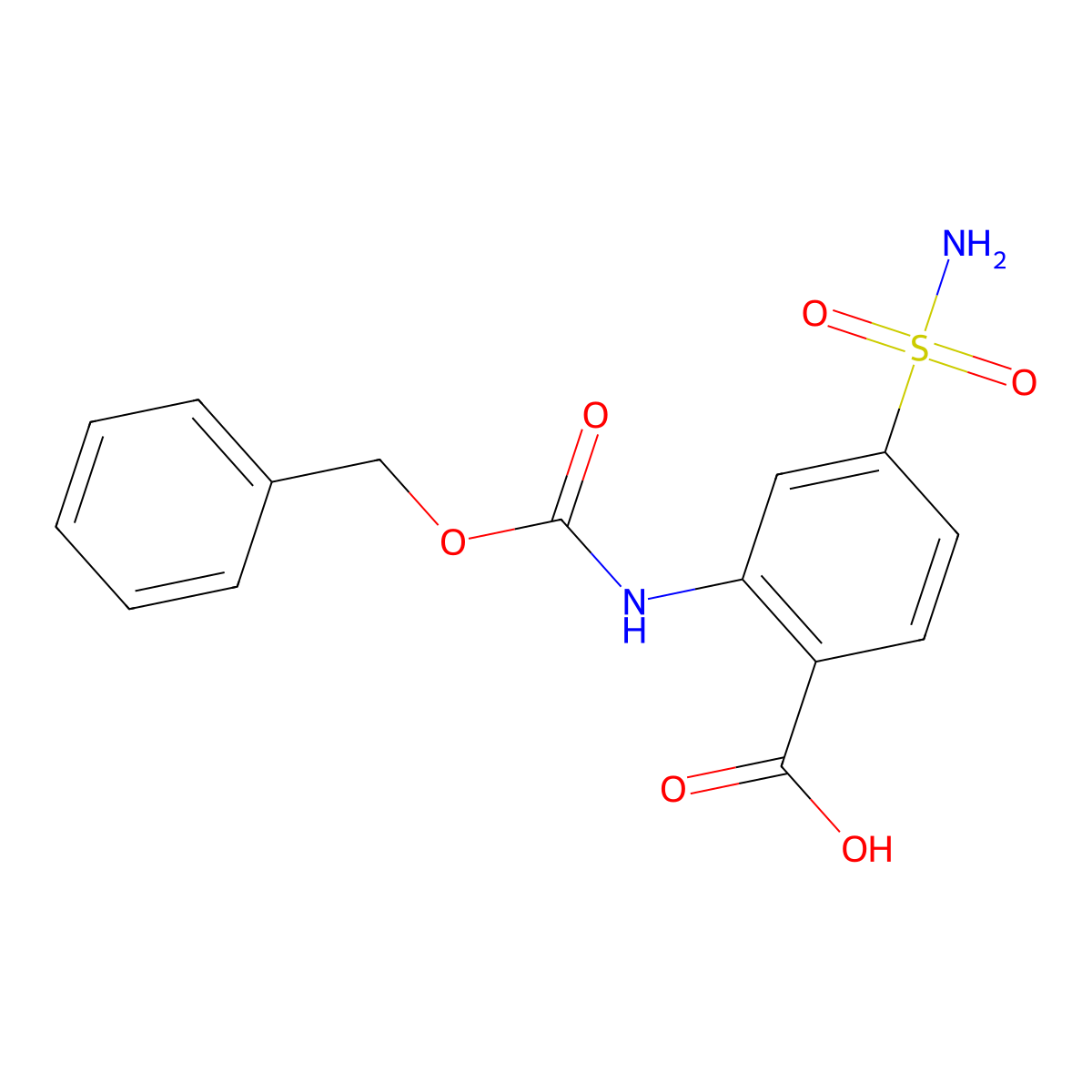 2-{[(Benzyloxy)carbonyl]amino}-4-sulfamoylbenzoic acid molecular structure, CAS 2580187-69-3