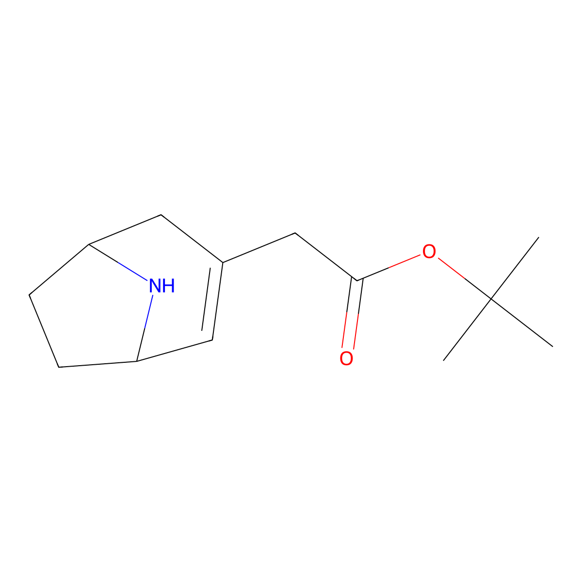 Tert-butyl 2-{8-azabicyclo[3.2.1]oct-2-en-3-yl}acetate molecular structure, CAS 2580187-74-0
