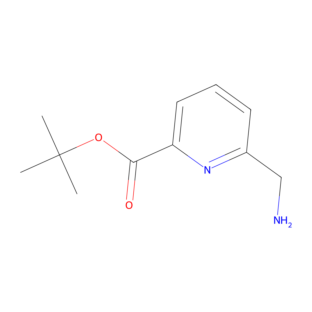Tert-butyl 6-(aminomethyl)pyridine-2-carboxylate molecular structure, CAS 2580187-82-0