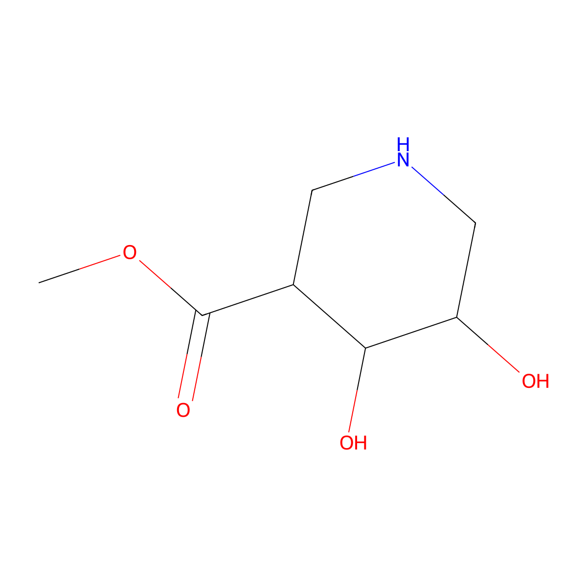 Methyl 4,5-dihydroxypiperidine-3-carboxylate molecular structure, CAS 2580187-92-2