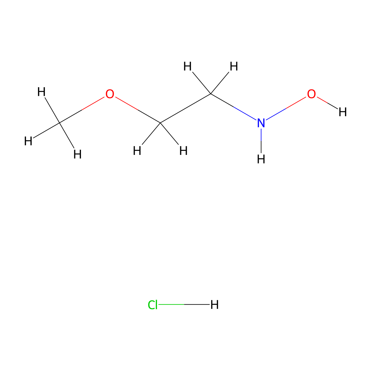 N-(2-methoxyethyl)hydroxylamine hydrochloride molecular structure, CAS 2580187-94-4