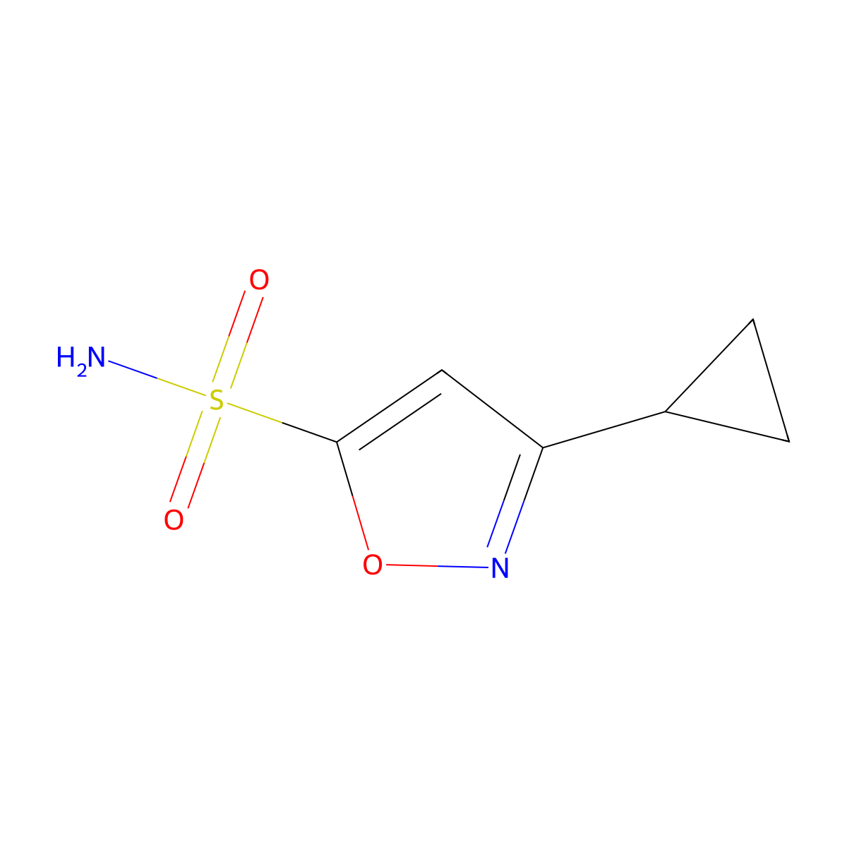3-Cyclopropyl-1,2-oxazole-5-sulfonamide molecular structure, CAS 2580187-97-7