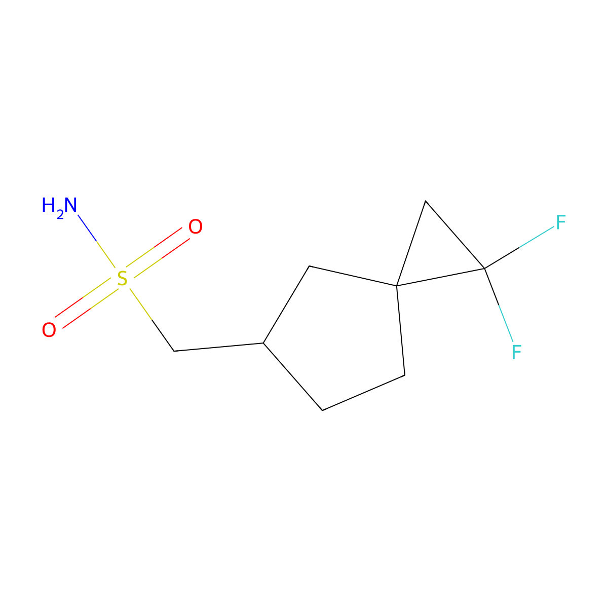 {1,1-Difluorospiro[2.4]heptan-5-yl}methanesulfonamide molecular structure, CAS 2580188-05-0