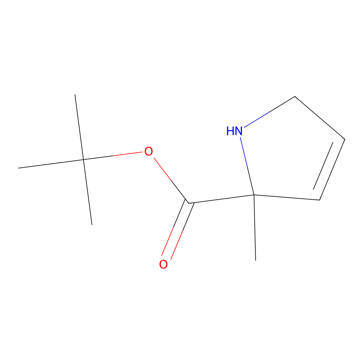 tert-butyl 2-methyl-2,5-dihydro-1H-pyrrole-2-carboxylate molecular structure, CAS 2580188-09-4