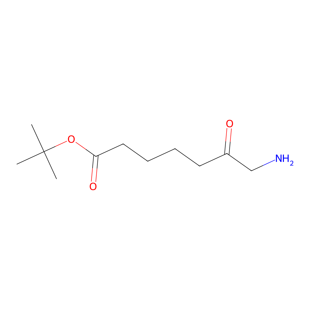 Tert-butyl 7-amino-6-oxoheptanoate molecular structure, CAS 2580188-18-5