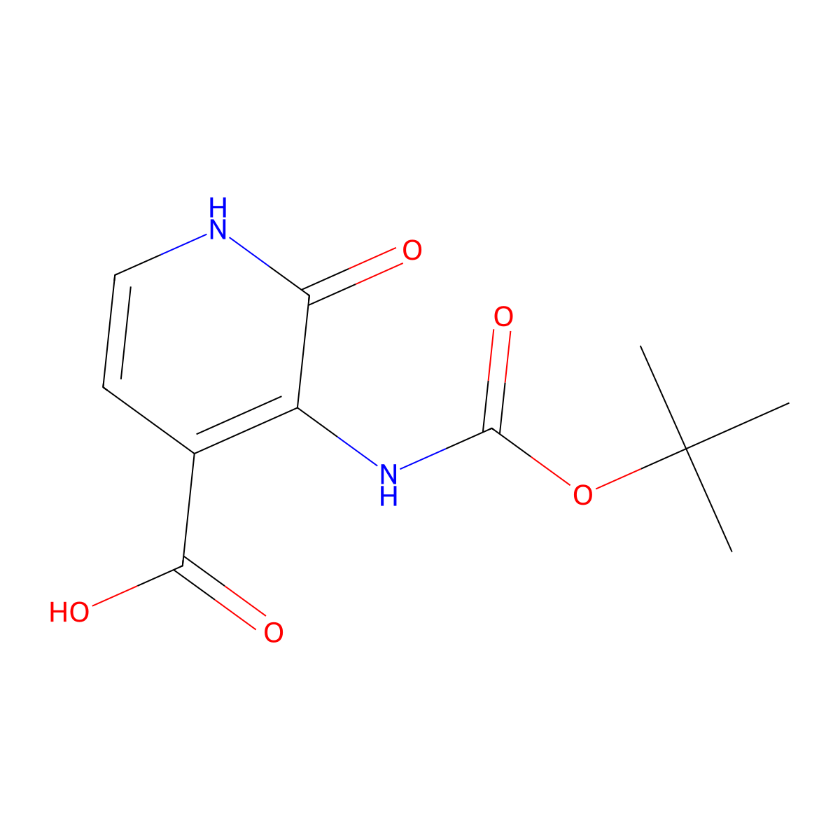 3-{[(Tert-butoxy)carbonyl]amino}-2-hydroxypyridine-4-carboxylic acid molecular structure, CAS 2580188-24-3