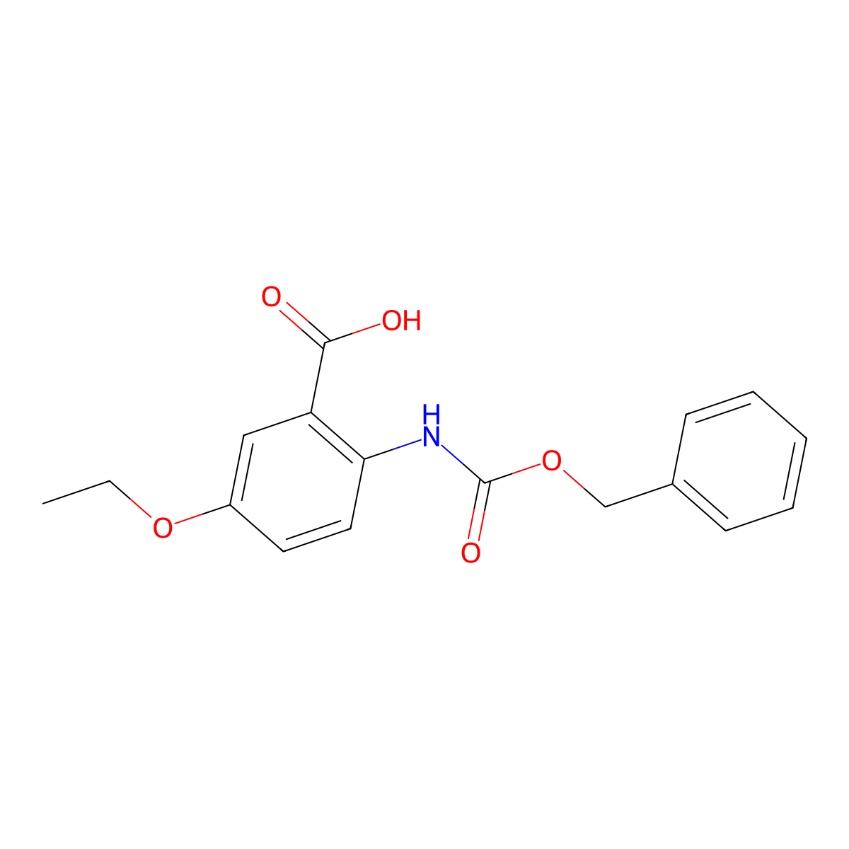 2-{[(Benzyloxy)carbonyl]amino}-5-ethoxybenzoic acid molecular structure, CAS 2580188-35-6