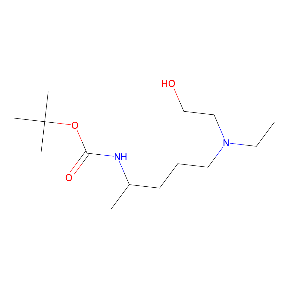 tert-butyl N-{5-[ethyl(2-hydroxyethyl)amino]pentan-2-yl}carbamate molecular structure, CAS 2580188-54-9