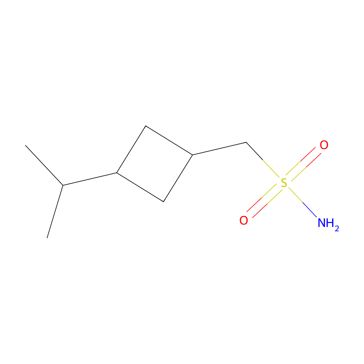 [3-(Propan-2-yl)cyclobutyl]methanesulfonamide molecular structure, CAS 2580188-66-3