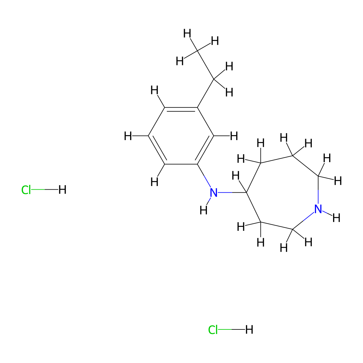 N-(3-ethylphenyl)azepan-4-amine dihydrochloride molecular structure, CAS 2580188-71-0