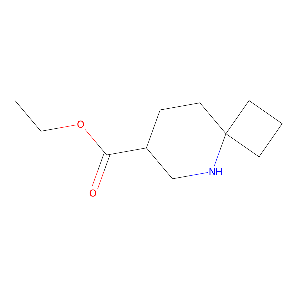 Ethyl 5-azaspiro[3.5]nonane-7-carboxylate molecular structure, CAS 2580188-80-1