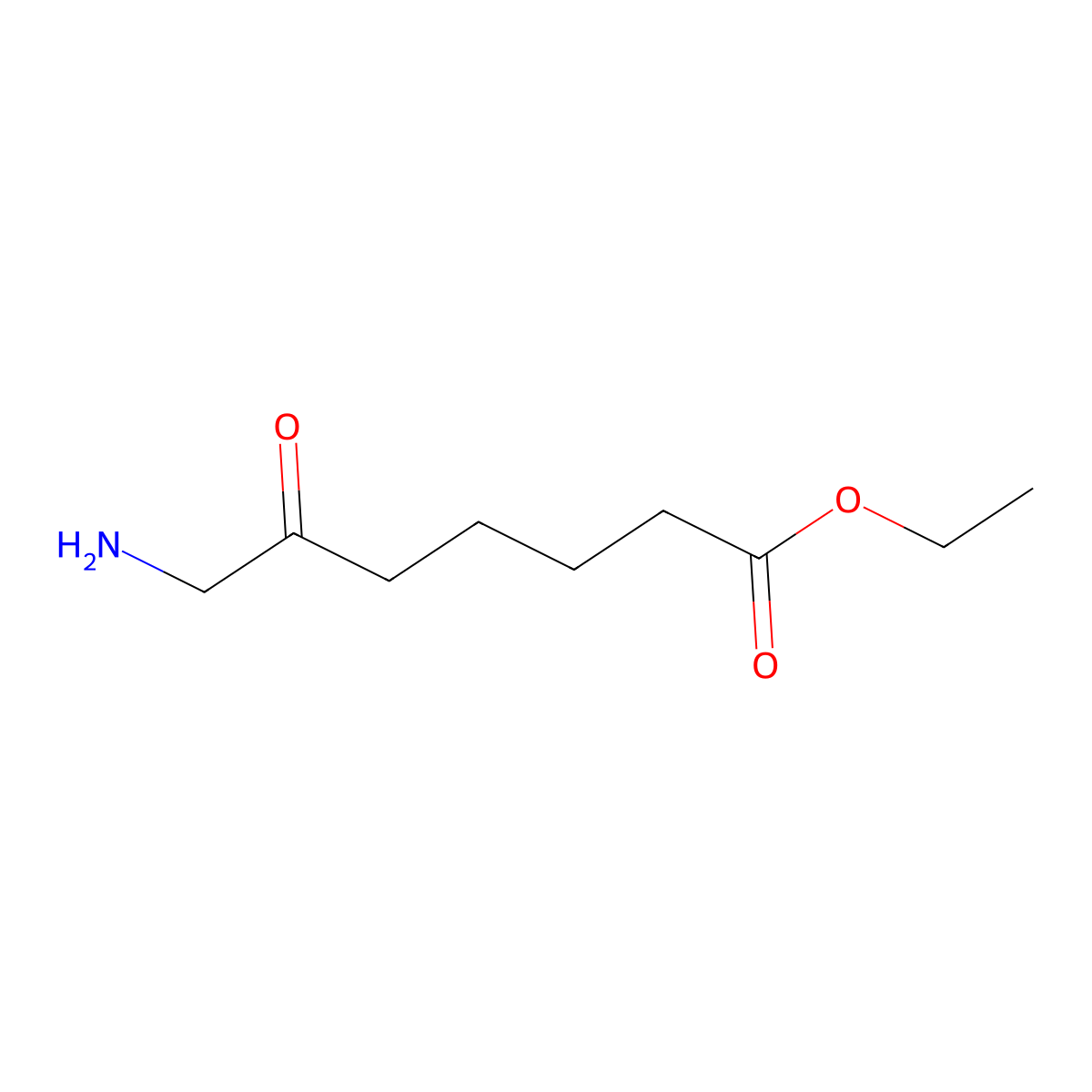 Ethyl 7-amino-6-oxoheptanoate molecular structure, CAS 2580188-87-8