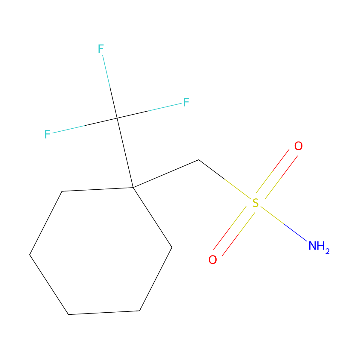 [1-(Trifluoromethyl)cyclohexyl]methanesulfonamide molecular structure, CAS 2580188-88-9