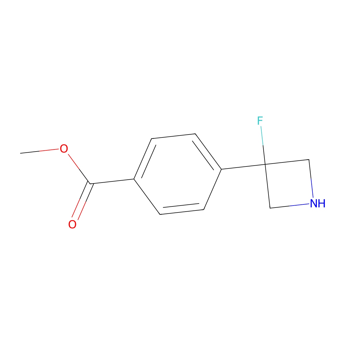 Methyl 4-(3-fluoroazetidin-3-yl)benzoate molecular structure, CAS 2580188-91-4
