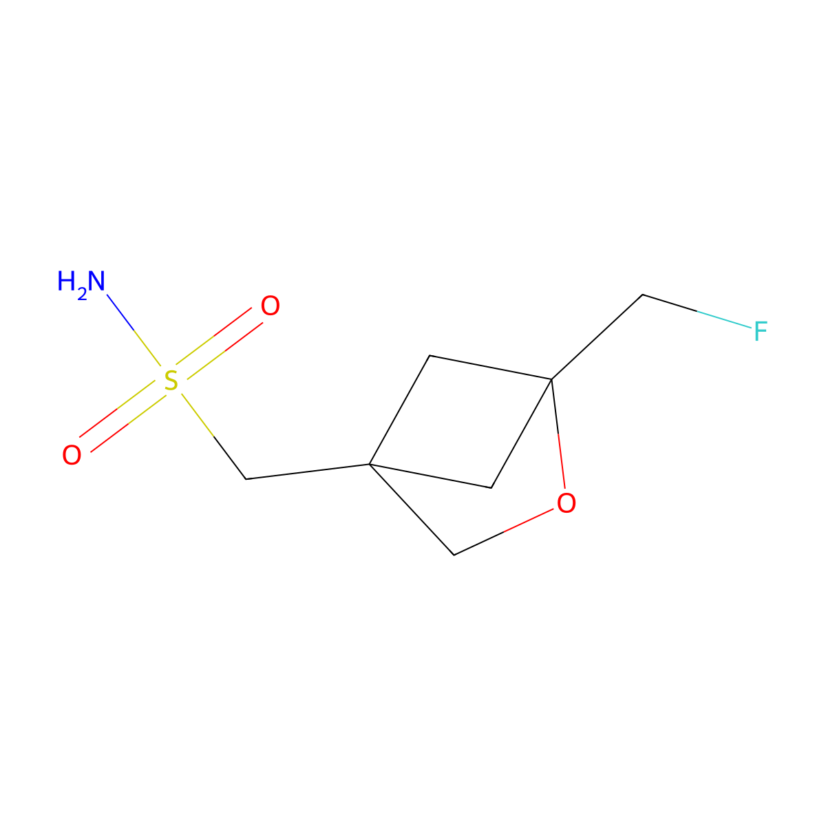 [1-(Fluoromethyl)-2-oxabicyclo[2.1.1]hexan-4-yl]methanesulfonamide molecular structure, CAS 2580188-97-0