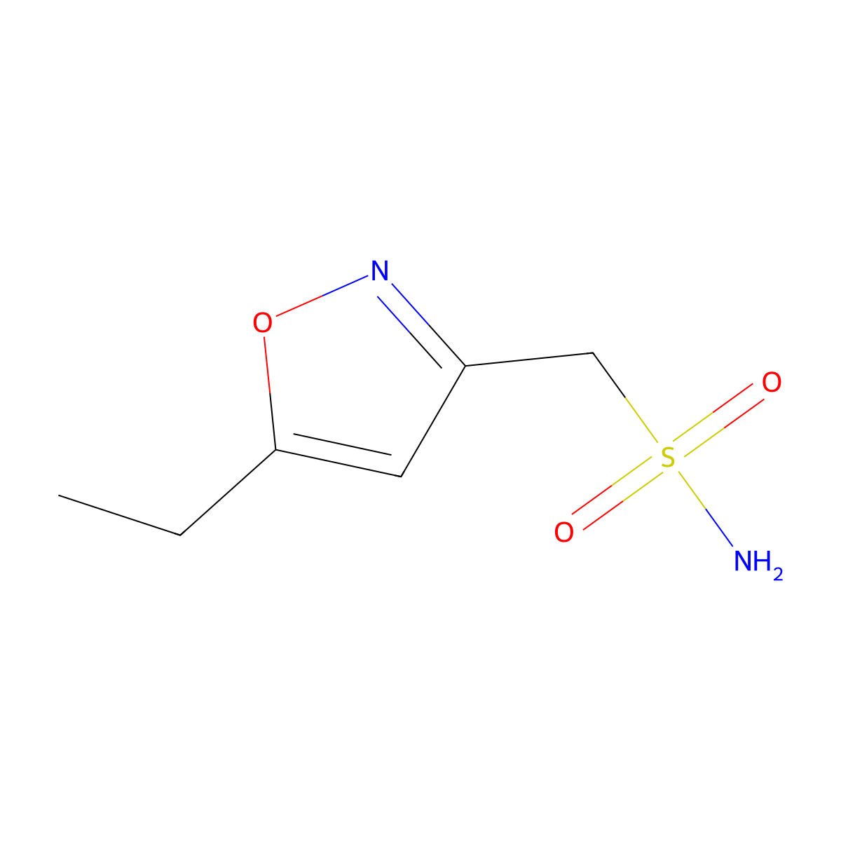 (5-Ethyl-1,2-oxazol-3-yl)methanesulfonamide molecular structure, CAS 2580188-98-1