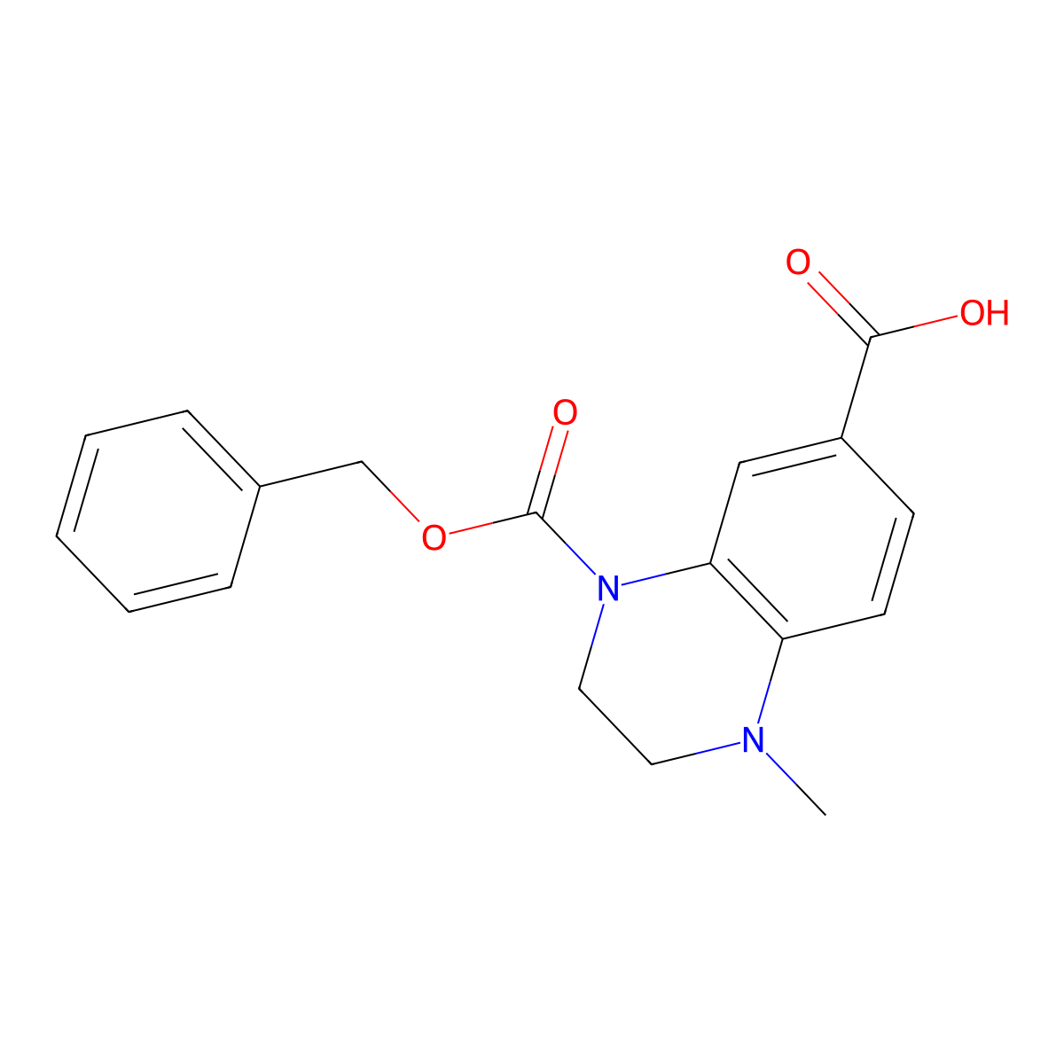 4-[(Benzyloxy)carbonyl]-1-methyl-1,2,3,4-tetrahydroquinoxaline-6-carboxylic acid molecular structure, CAS 2580189-04-2