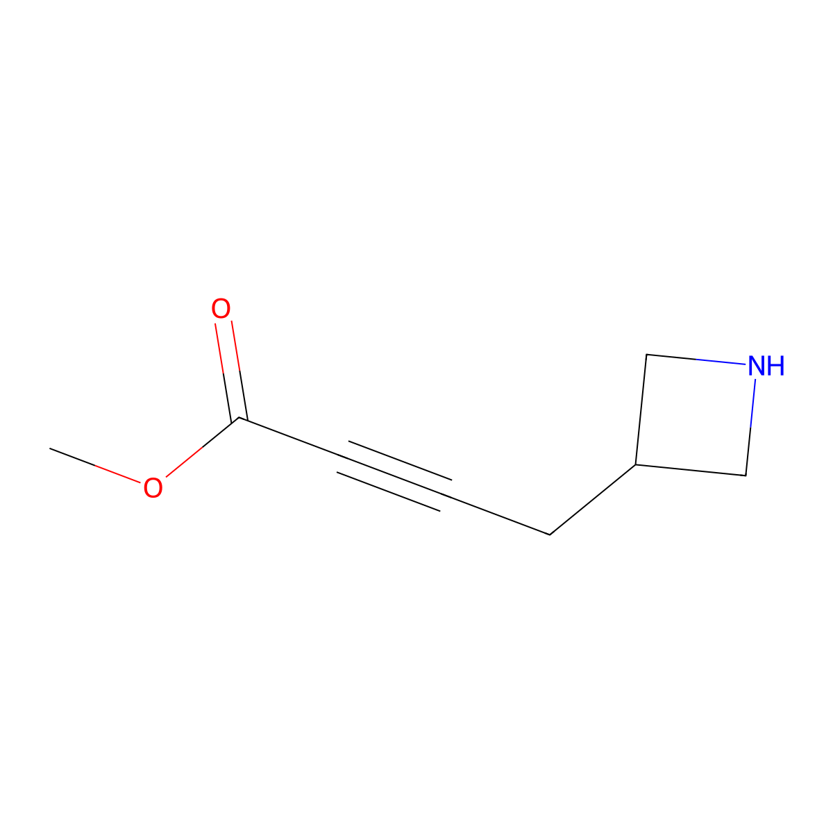 Methyl 4-(azetidin-3-yl)but-2-ynoate molecular structure, CAS 2580189-13-3