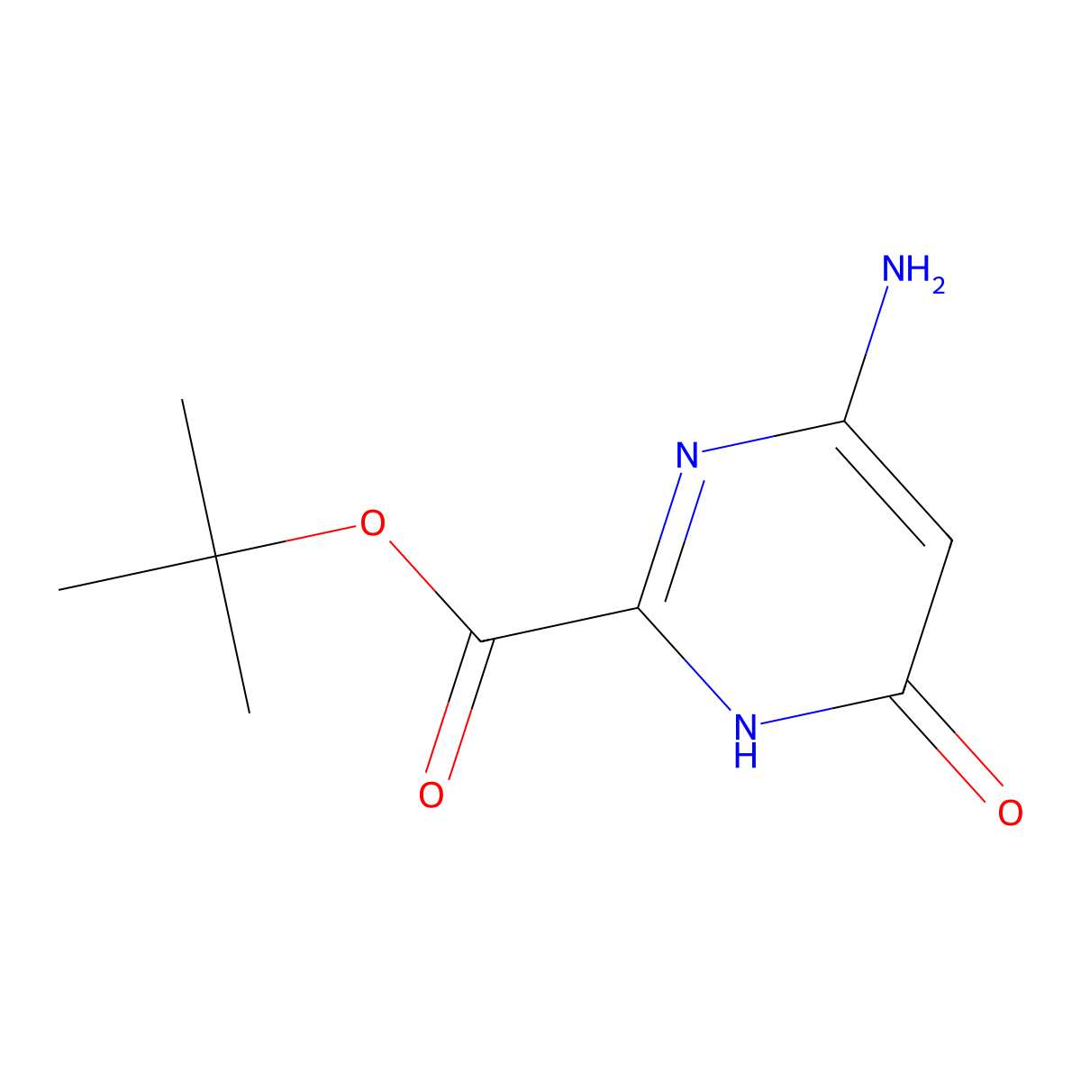 Tert-butyl 4-amino-6-hydroxypyrimidine-2-carboxylate molecular structure, CAS 2580189-17-7