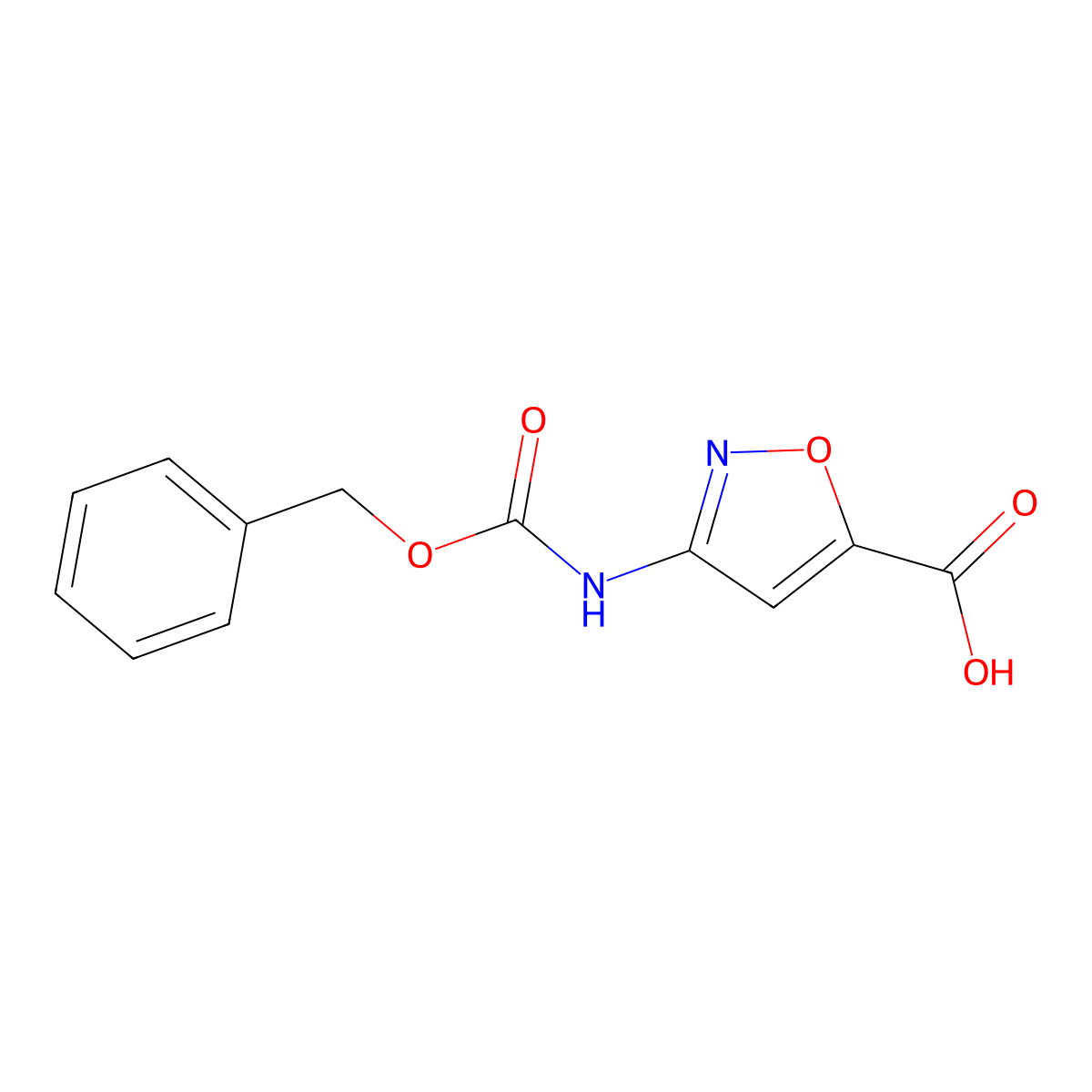 3-{[(Benzyloxy)carbonyl]amino}-1,2-oxazole-5-carboxylic acid molecular structure, CAS 2580189-23-5