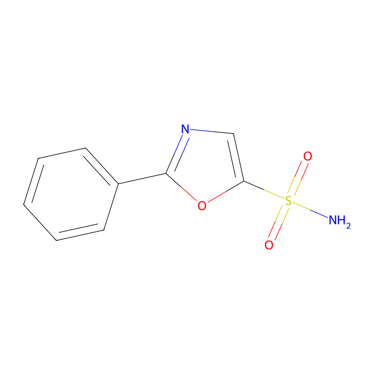2-Phenyl-1,3-oxazole-5-sulfonamide molecular structure, CAS 2580189-30-4